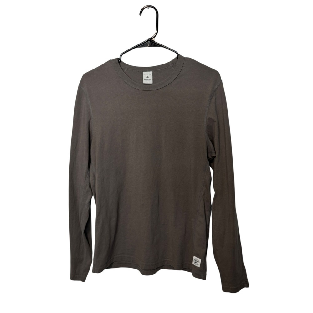 Reigning Champ Long Sleeve T-Shirt Mens Small Gray Canada Crewneck Slim Fit